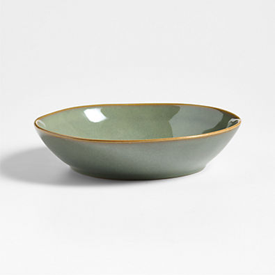 View Marin Sage Green Stoneware Low Bowl details