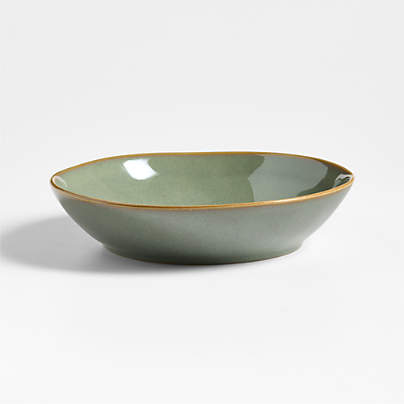 Marin Sage Green Stoneware Low Bowl