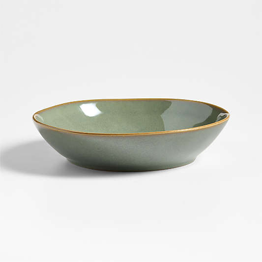 Marin Sage Green Stoneware Low Bowl