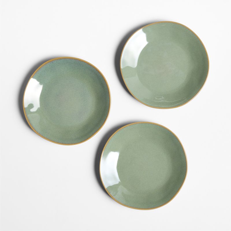 Marin Sage Green Stoneware Salad Plates, Set of 8