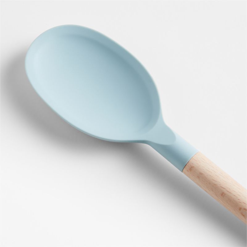 Marin Quiet Blue Silicone and Wood Spoon - image 5 of 6