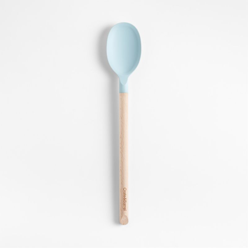 Marin Quiet Blue Silicone and Wood Spoon - image 0 of 6