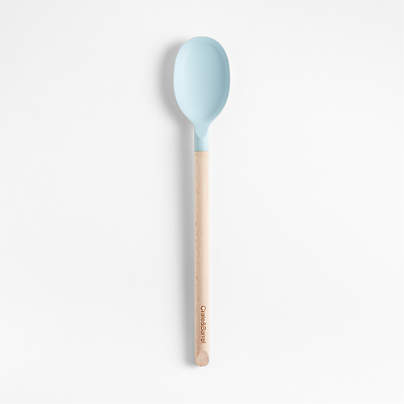 Marin Quiet Blue Silicone and Wood Spoon