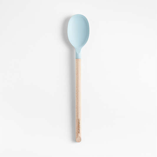 Marin Quiet Blue Silicone and Wood Spoon