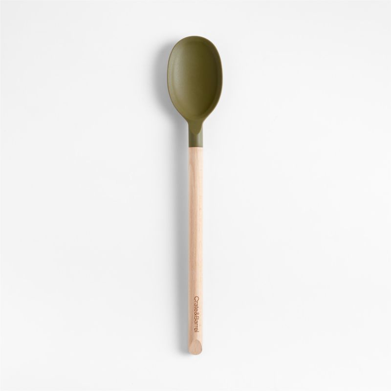 Marin Desert Green Silicone and Wood Spoon - image 0 of 4