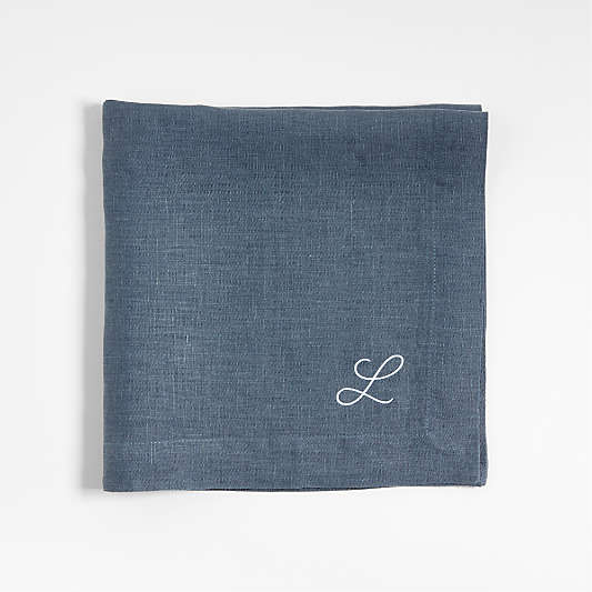 Marin Slate Blue European Linen Napkin
