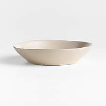 Marin Sand Stoneware Low Bowl + Reviews | Crate & Barrel