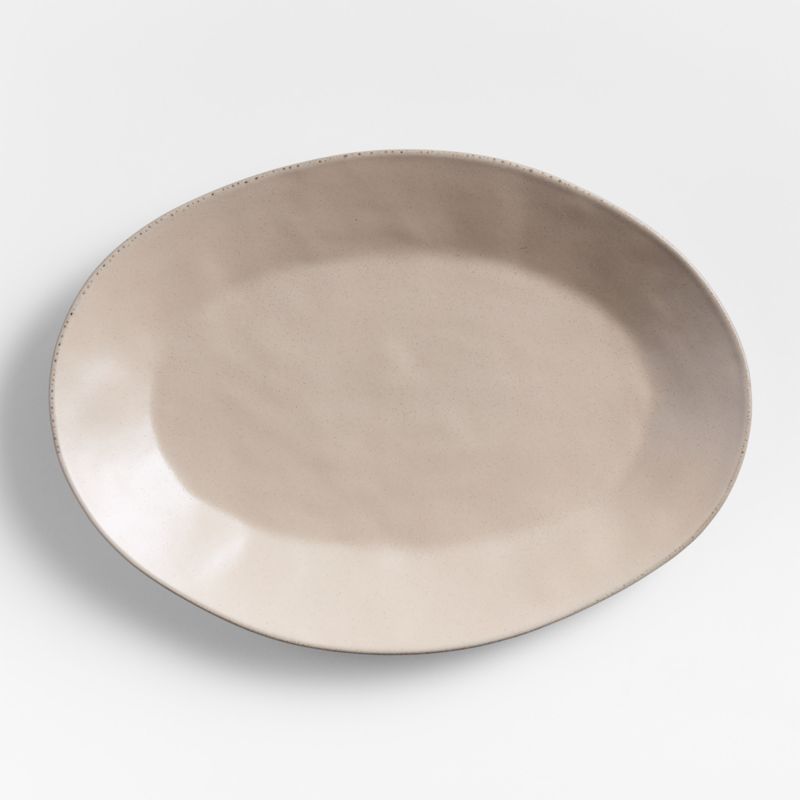 Marin Sand Small Oval Stoneware Platter - image 0 of 4