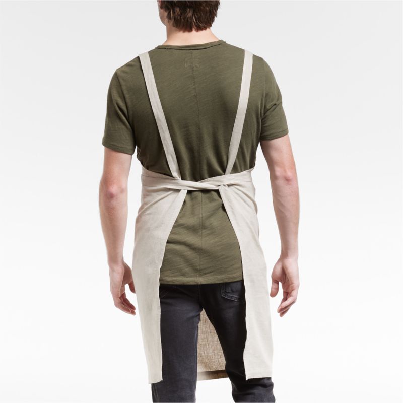 Marin Natural Tan European Flax ®-Certified Cotton Apron