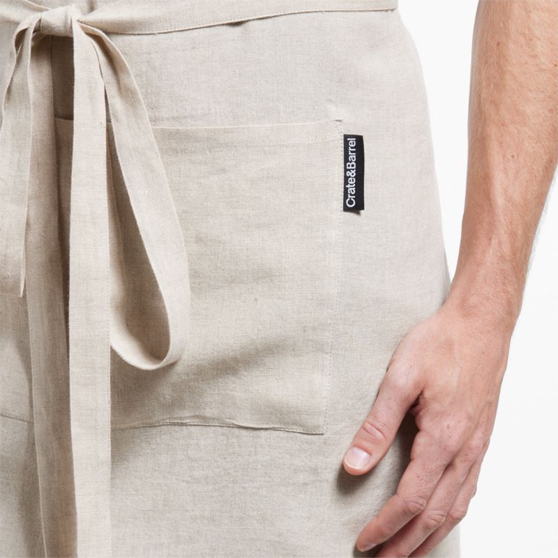 Marin Natural Tan European Flax ®-Certified Cotton Apron