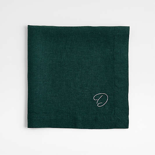 Marin Spruce Green EUROPEAN FLAX ™-Certified Linen Dinner Napkin