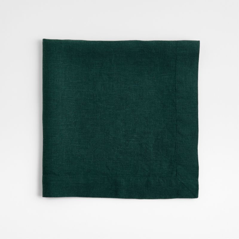 Marin Spruce Green EUROPEAN FLAX ™-Certified Linen Dinner Napkin - image 1 of 5