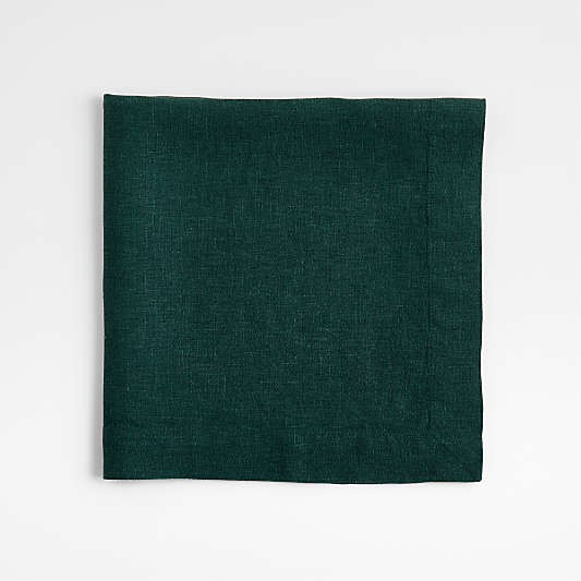 Marin Spruce Green EUROPEAN FLAX ™-Certified Linen Dinner Napkin