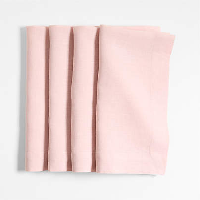 Marin Spring Pink EUROPEAN FLAX ™-Certified Linen Napkins, Set of 4