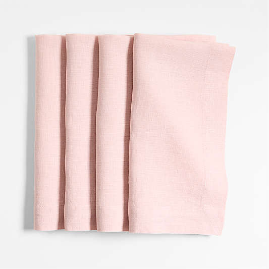 Marin Spring Pink EUROPEAN FLAX ™-Certified Linen Napkins, Set of 4