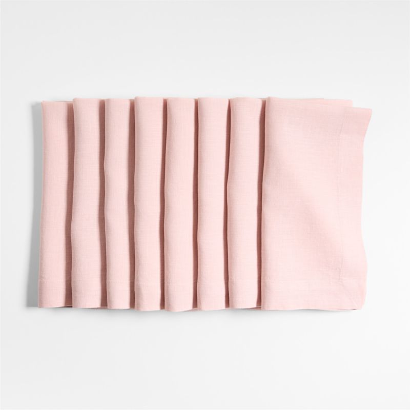 Marin Spring Pink EUROPEAN FLAX ™-Certified Linen Napkins, Set of 8 - image 0 of 10