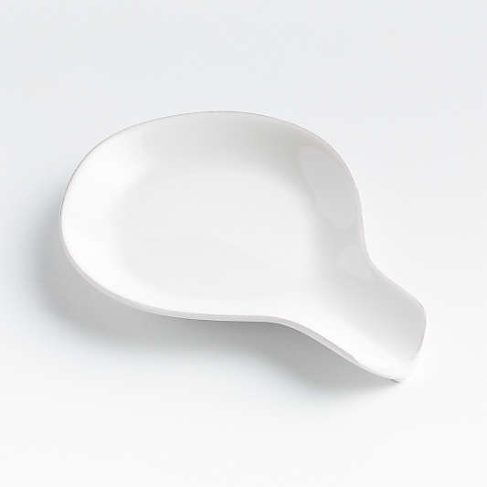 Marin White Stoneware Spoon Rest