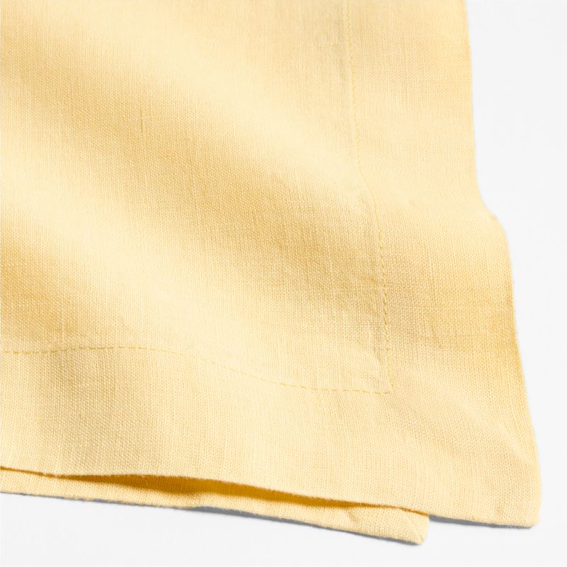 Marin Straw Yellow EUROPEAN FLAX ™-Certified Linen Napkins, Set of 8 - image 3 of 10