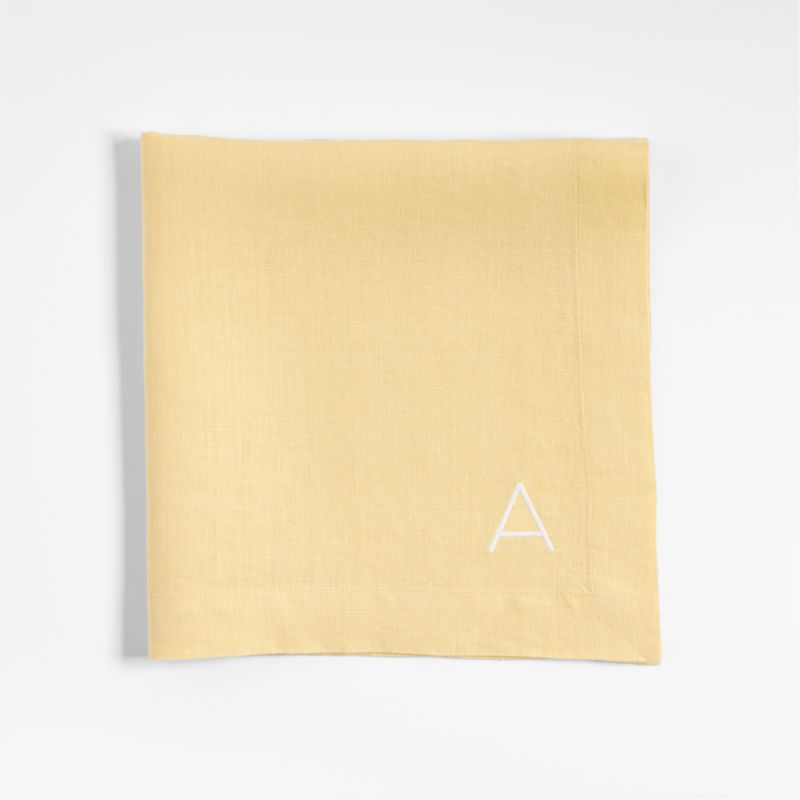 Marin Straw Yellow EUROPEAN FLAX ™-Certified Linen Napkins, Set of 8 - image 4 of 10