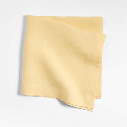 Marin Straw Yellow EUROPEAN FLAX ™-Certified Linen Napkin