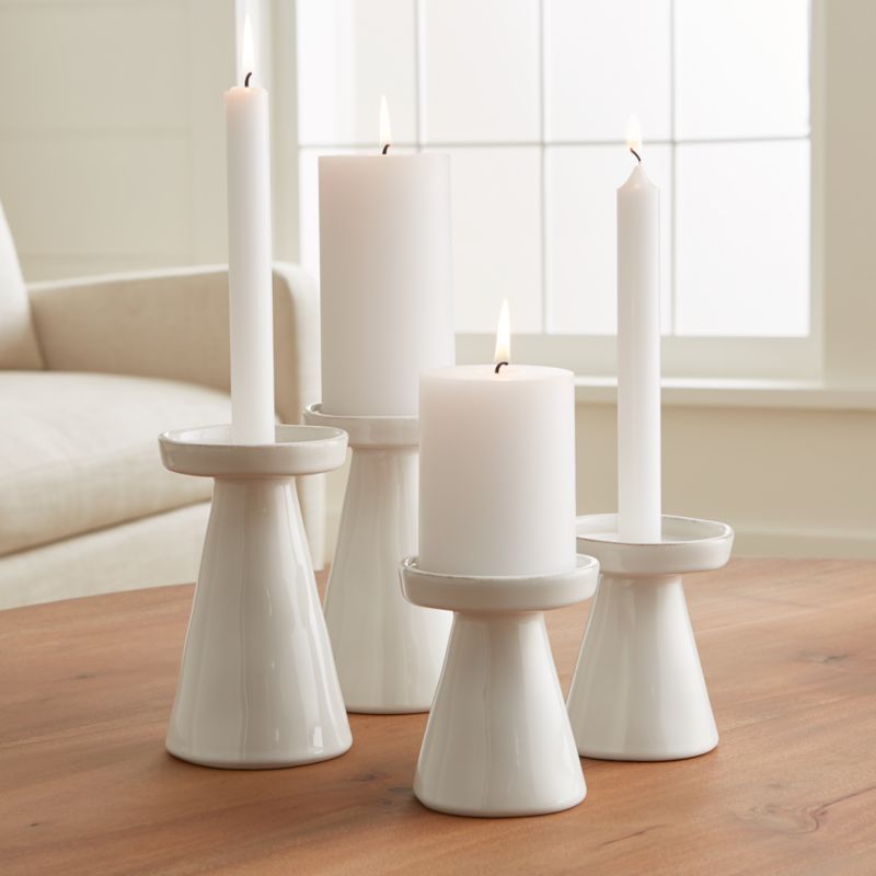 Marin White Taper/Pillar Candle Holder