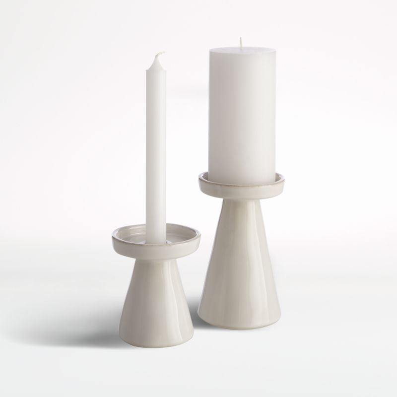 Marin White Taper/Pillar Candle Holder