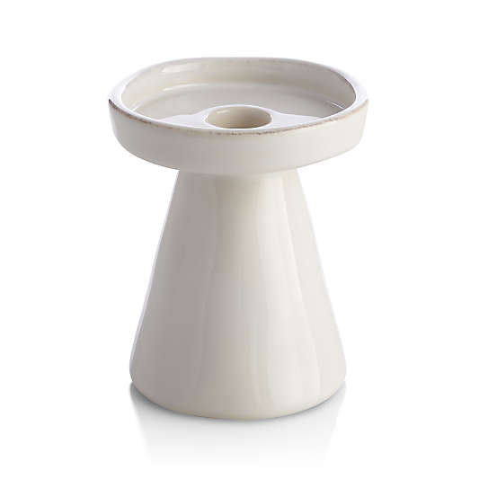 Marin White Small Taper/Pillar Candle Holder