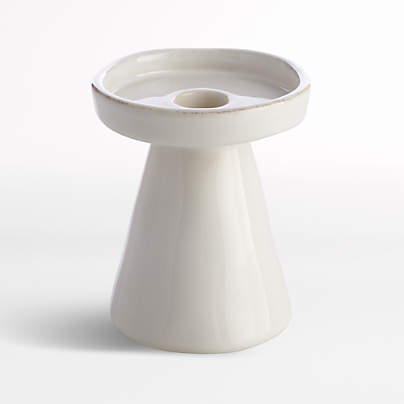 Marin White Small Taper/Pillar Candle Holder