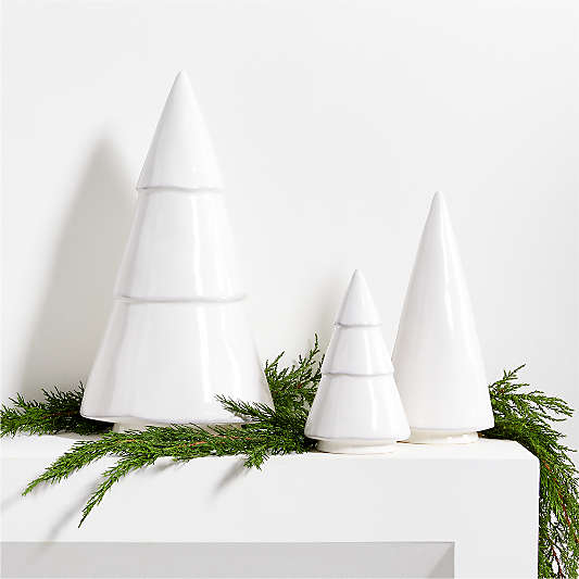 Marin White Ceramic Christmas Trees