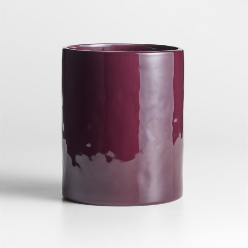 Marin Merlot Red Stoneware Utensil Holder - image 2 of 3