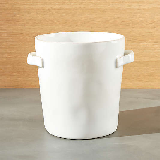 Marin White Utensil Holder with Handles