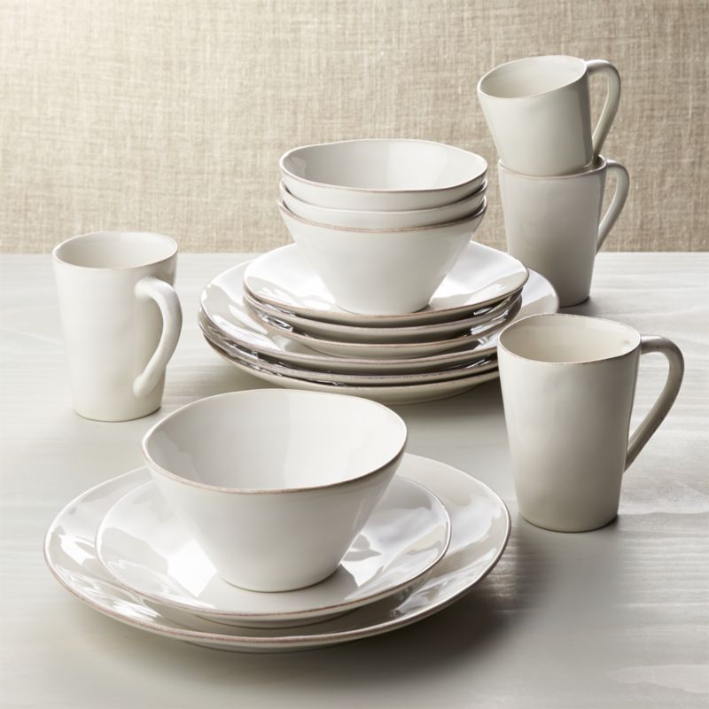 Marin White 16-Piece Dinnerware Set