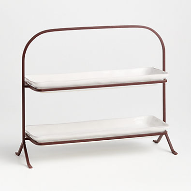 View Marin White 2-Tier Server with Plates details
