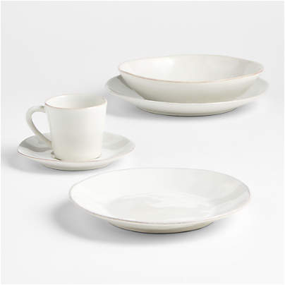 Marin White Stoneware 5-Piece Place Setting