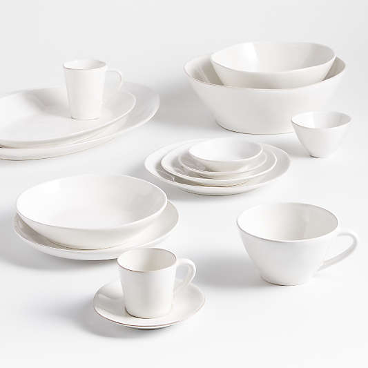 Marin White Stoneware Dip Bowl