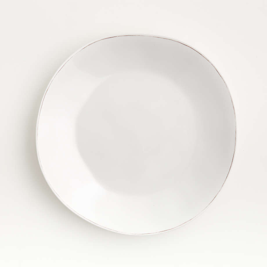 Marin White Outdoor Melamine Dinner Plate + Reviews | Crate & Barrel