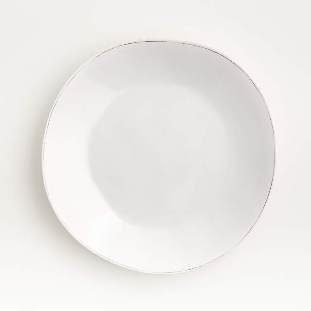 Marin White Melamine Dinner Plate, White Round Melamine Dinner Plates