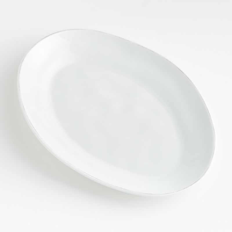 Marin White Outdoor Melamine Oval Platter + Reviews | Crate & Barrel Canada