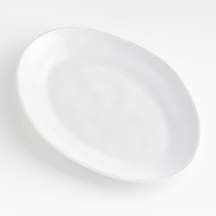 Marin White Outdoor Melamine Oval Platter + Reviews | Crate & Barrel