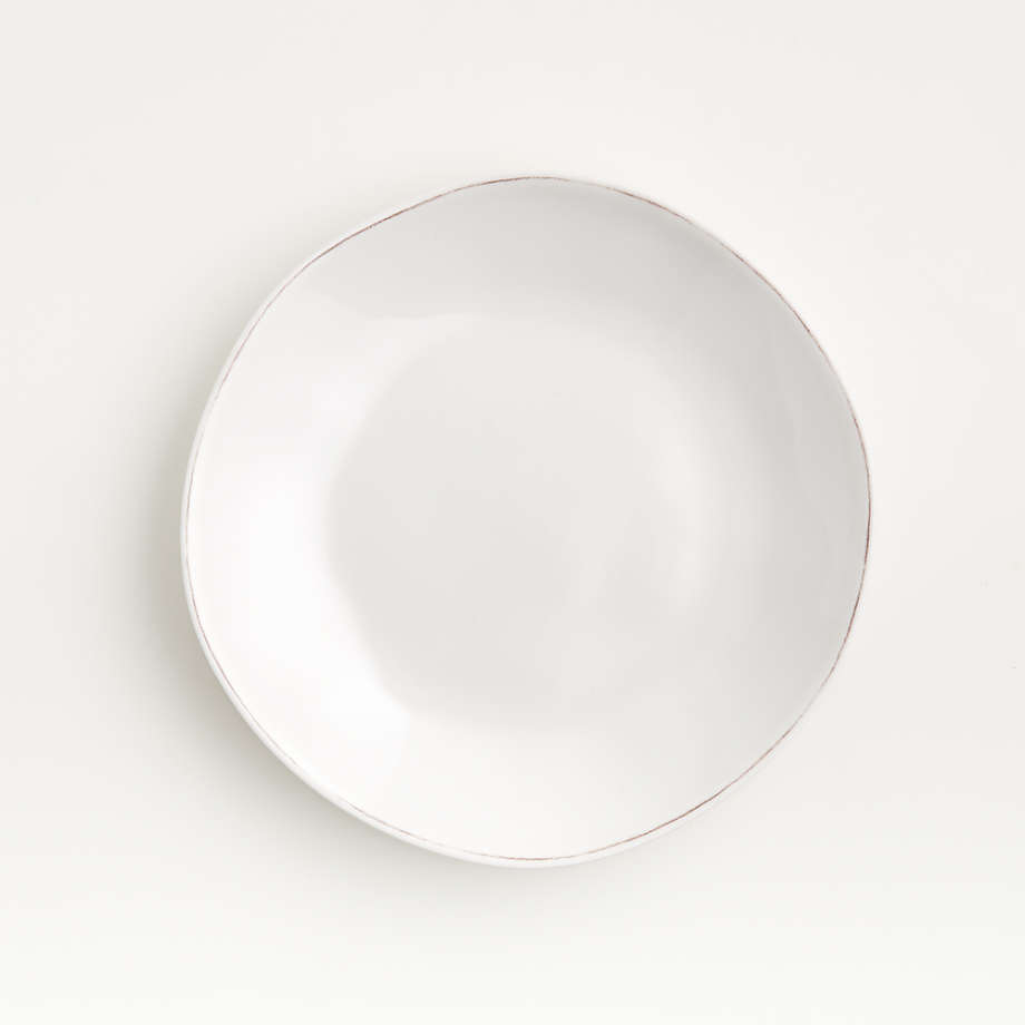 Marin White Outdoor Melamine Dinner Plate + Reviews | Crate & Barrel