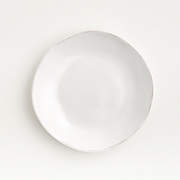 Abbott White and Bamboo Outdoor Melamine Salad Plate by Jake Arnold