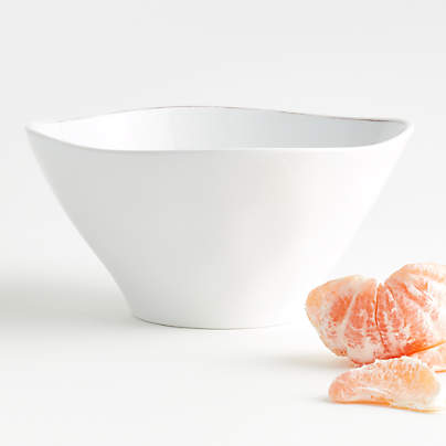 Marin White Outdoor Melamine Serving Bowl