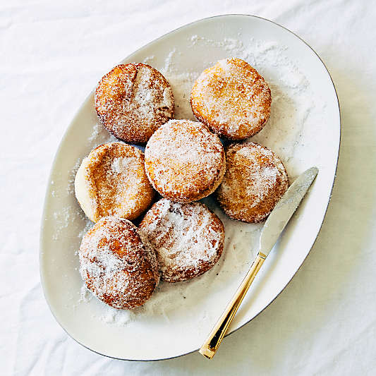 Marin White Stoneware Small Oval Serving Platter