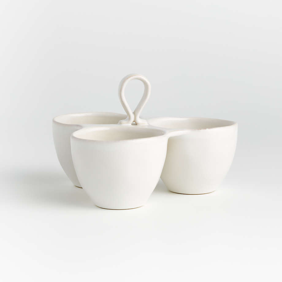 Crate & Barrel Marin White 3-Part Server