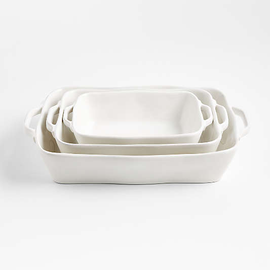 Marin Stoneware White Bakers, Set of 3