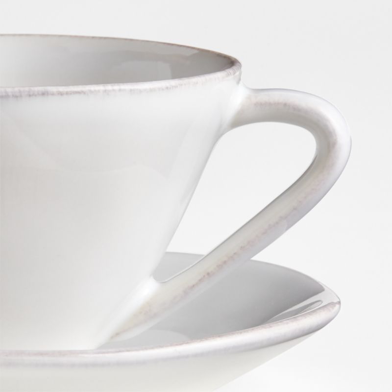 Marin White Cappuccino Cup and Saucer