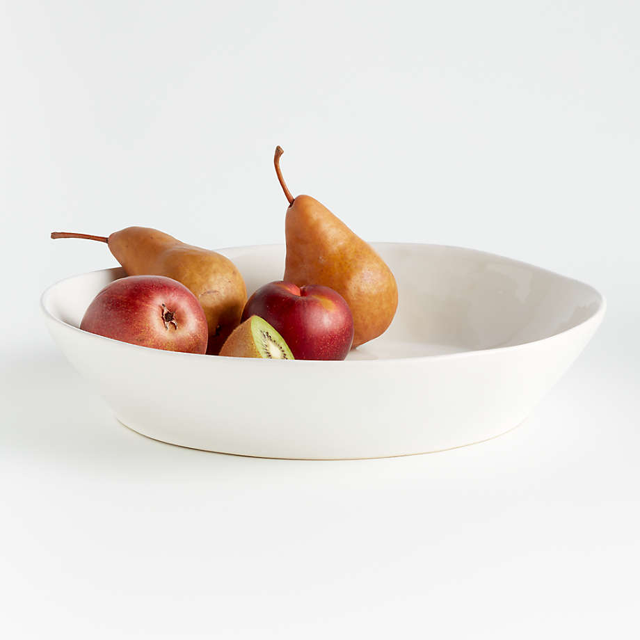 Crate & Barrel Marin White Medium Serving Bowl