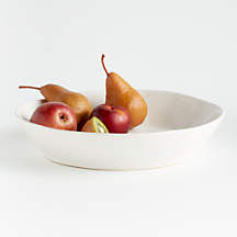 Marin White Stoneware Centerpiece Bowl + Reviews | Crate & Barrel