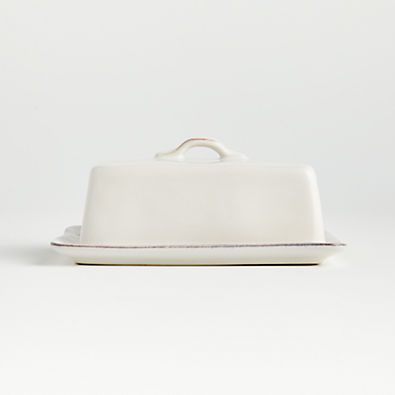 View Marin White Covered Butter Dish details