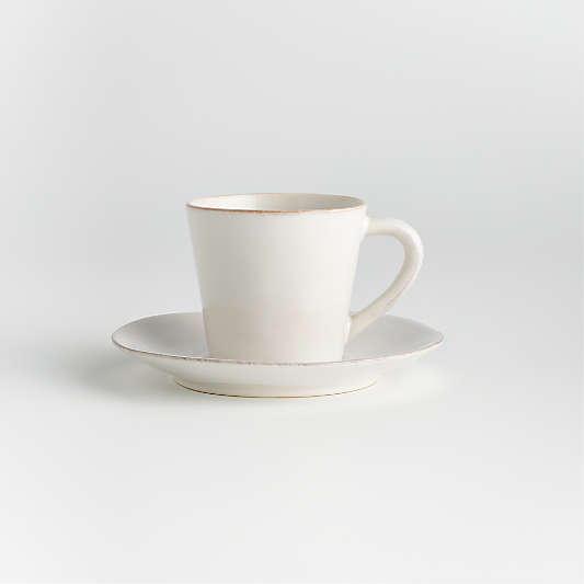 Marin White Stoneware Saucer Plate